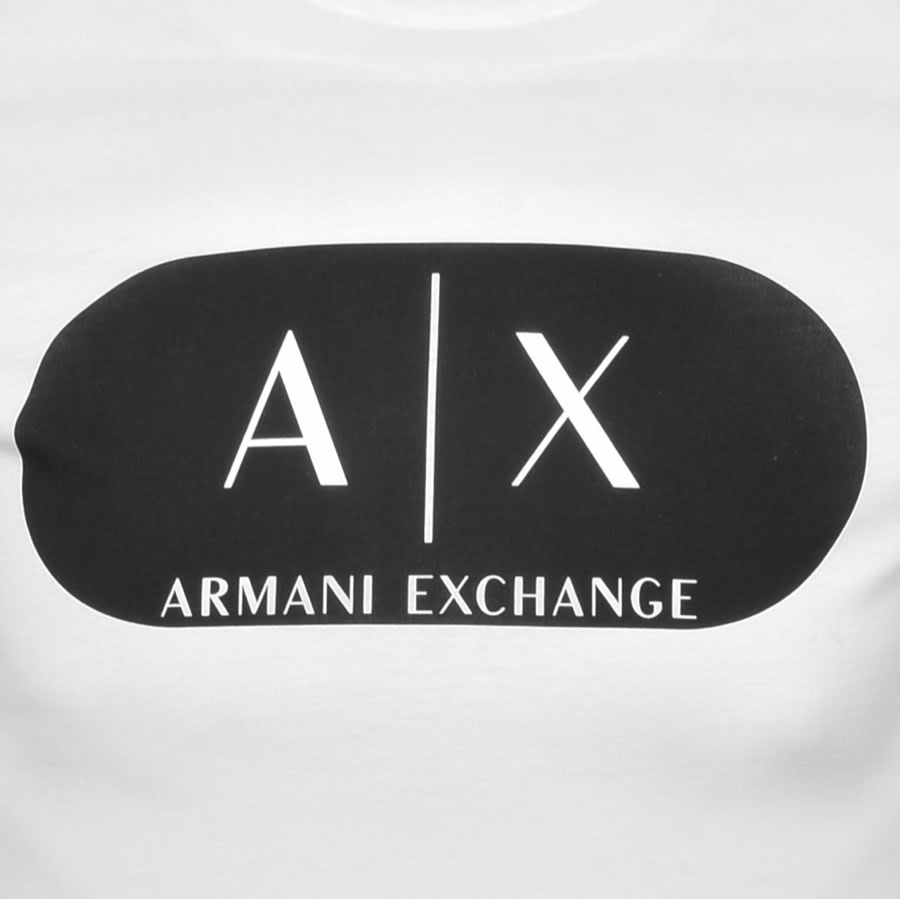 Alternative Image for ProductArmani Exchange Slim Crew Neck Logo T Shirt White3